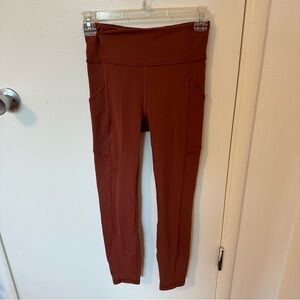 Lululemon High-Waisted Rust Leggings